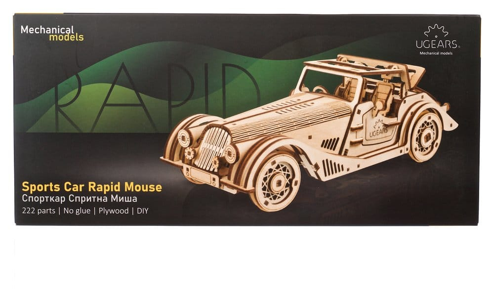 Ugears 3D Wooden Puzzle Sports Car Rapid Mouse [23]