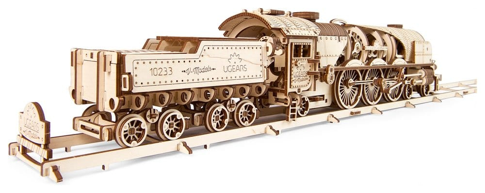 Ugears 3D Wooden Puzzle V-Express Steam Train with Tender [9]