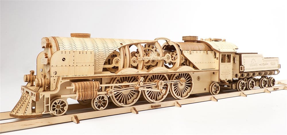 Ugears 3D Wooden Puzzle V-Express Steam Train with Tender [13]