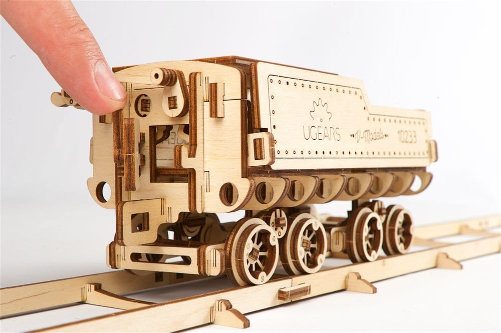 Ugears 3D Wooden Puzzle V-Express Steam Train with Tender [19]