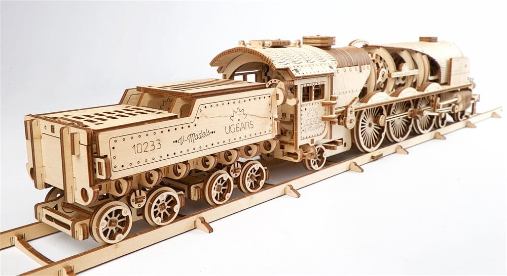Ugears 3D Wooden Puzzle V-Express Steam Train with Tender [16]