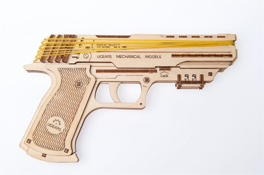Ugears 3D Wooden Puzzle Wolf-01 Handgun [22]