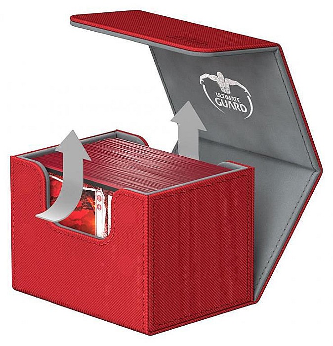 Ultimate Guard - Cutie pentru peste 100 carti de joc, cu doua fete, de marime standard (Rosie) [4]