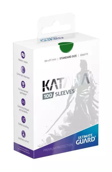 Ultimate Guard Katana Sleeves Standard Size (100) - Green [1]