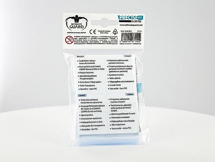 Ultimate Guard Precise-Fit Sleeves Standard Size Transparent (100) [3]