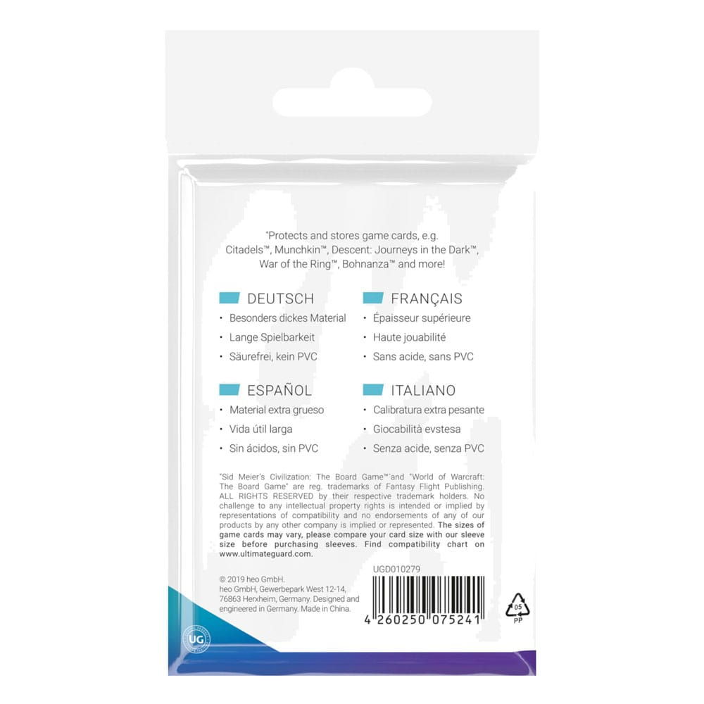 Ultimate Guard Premium Sleeves for Board Game Cards Standard American (60) [2]