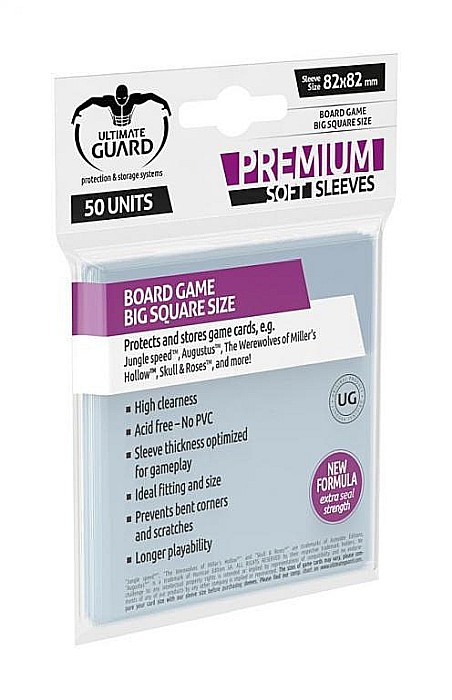 Ultimate Guard Premium Soft Sleeves for Board Game Cards Big Square (50) [2]