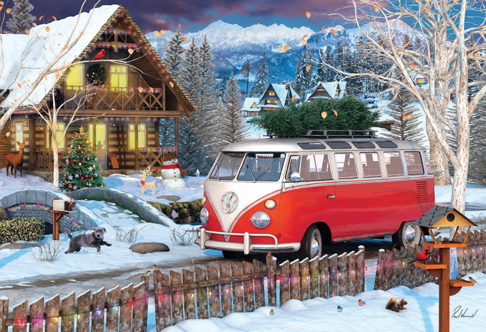 VW Christmas Bus Tin – Puzzle 550 piese [2]