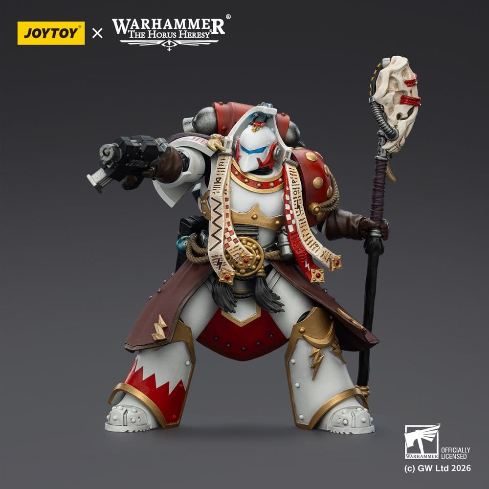 Warhammer 40,000 Action Figure White Scars Stormseer Consulwith Force Staff and Bolt Pistol 12 cm [4]