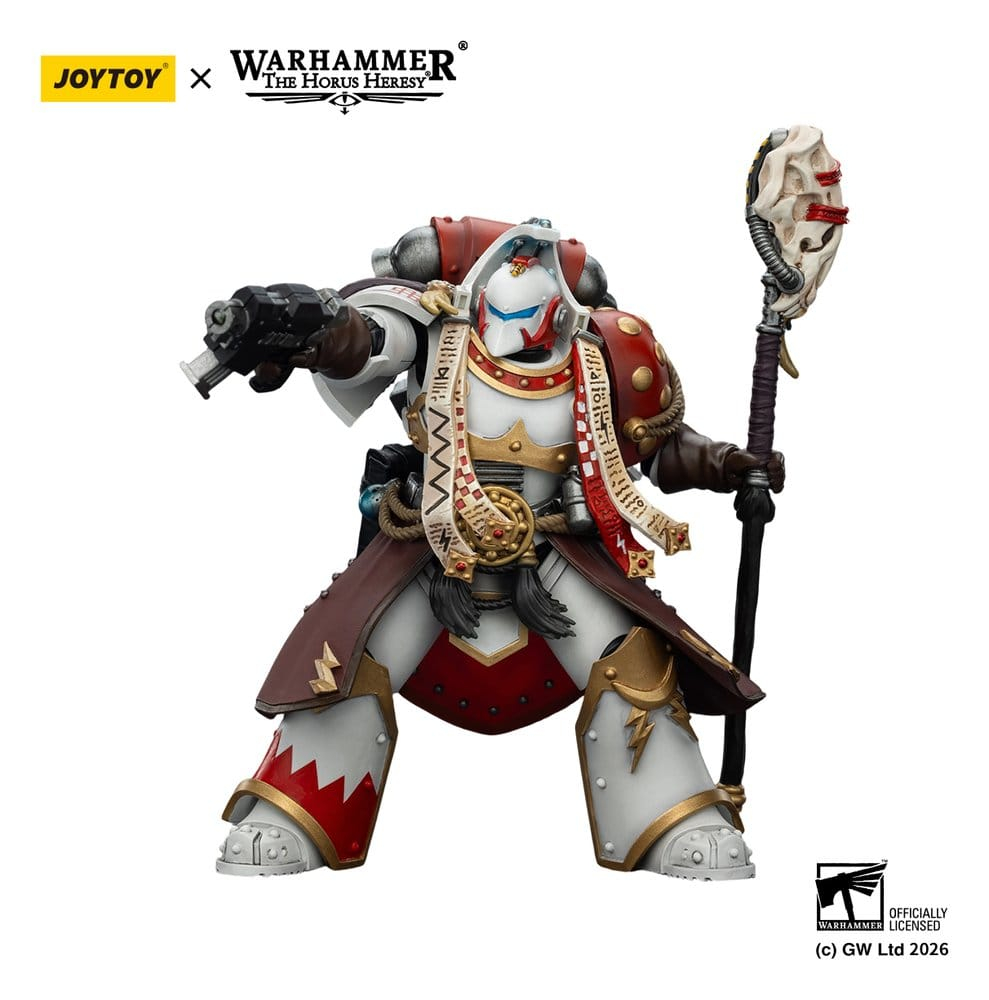 Warhammer 40,000 Action Figure White Scars Stormseer Consulwith Force Staff and Bolt Pistol 12 cm [8]