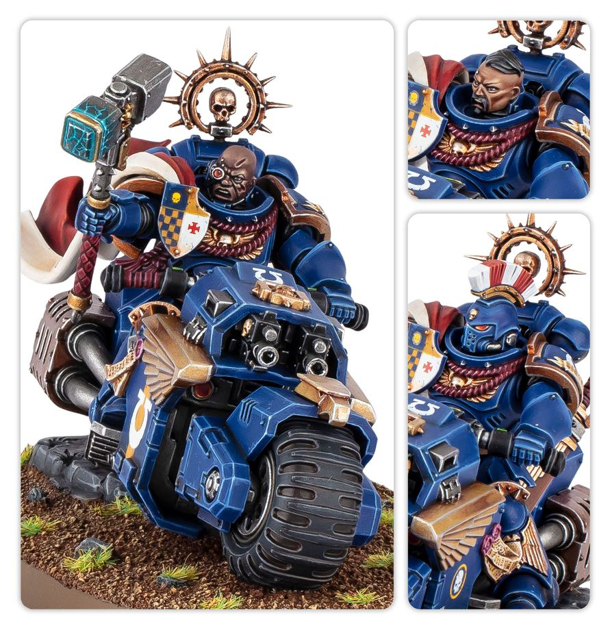 Warhammer 40,000 Space Marines Captain on Bike [4]