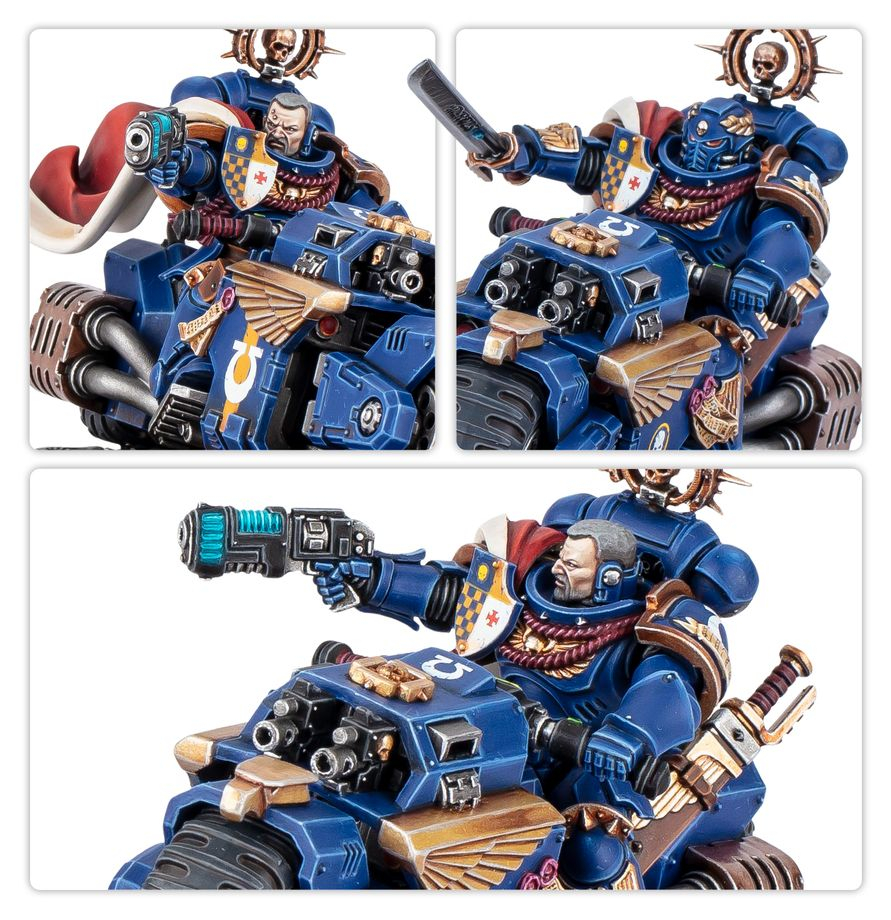 Warhammer 40,000 Space Marines Captain on Bike [3]