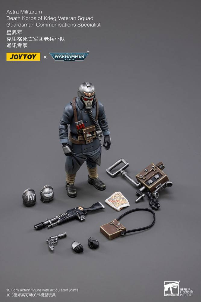 Warhammer 40k Action Figure 1/18 Death Korps of Krieg Veteran Squad Guardsman Communications Specialist 10 cm [4]