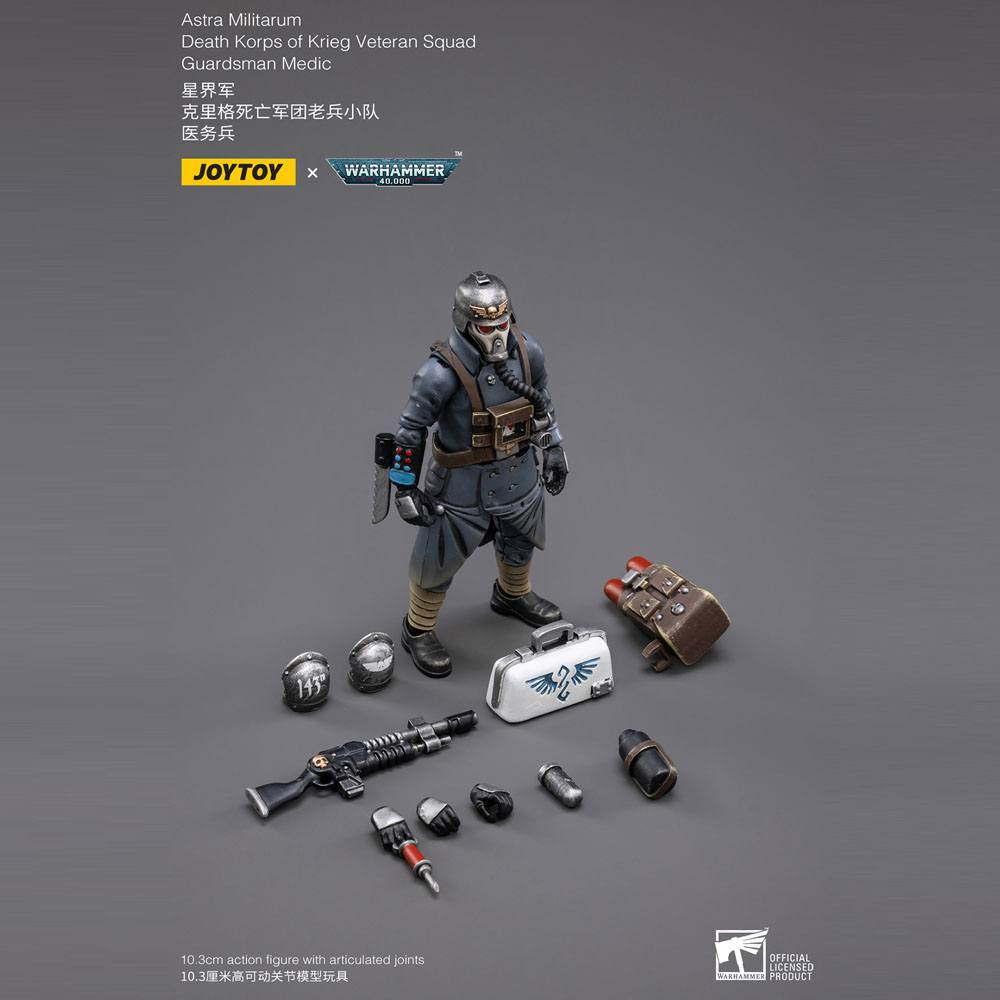 Warhammer 40k Action Figure 1/18 Death Korps of Krieg Veteran Squad Guardsman Medic 10 cm [8]