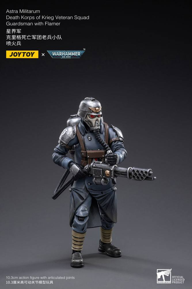 Warhammer 40k Action Figure 1/18 Death Korps of Krieg Veteran Squad Guardsman with Flamer 10 cm [3]