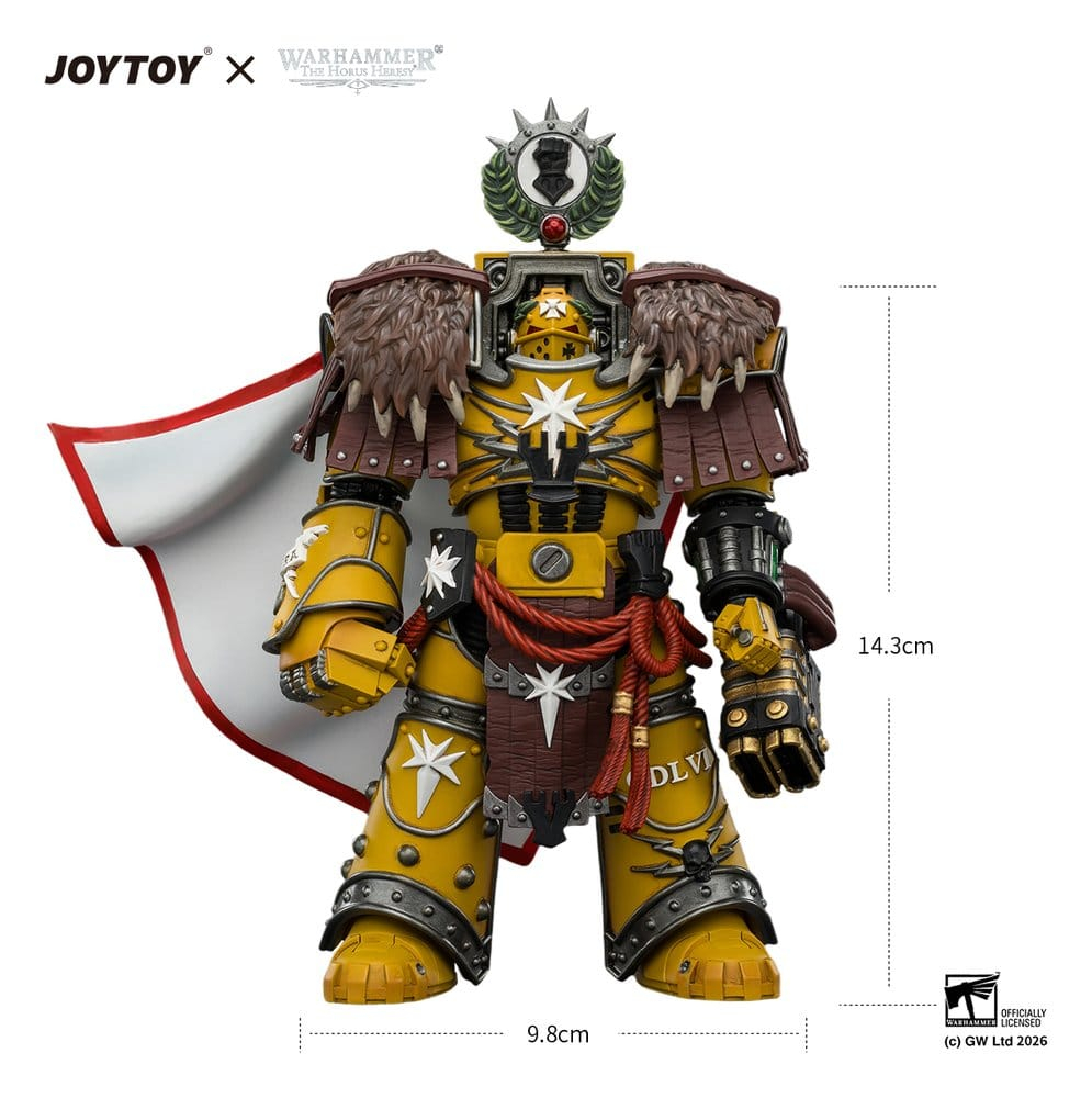 Warhammer Action Figure Imperial Fists Lord Castellan Evander Garrius, The Tyrant of Cthonia 14 cm [10]