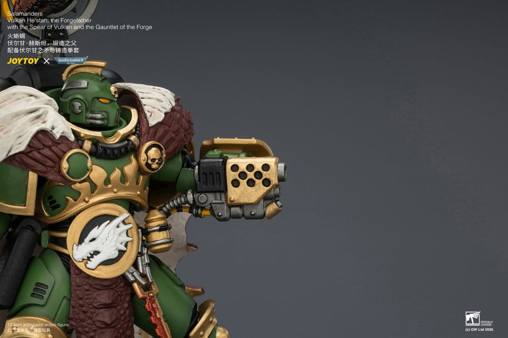 Warhammer Action Figure Salamanders Vulkan He'stan, the Forgefather 13 cm [7]