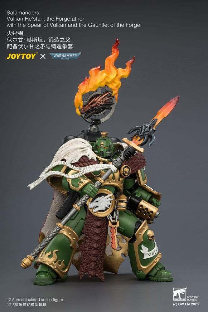 Warhammer Action Figure Salamanders Vulkan He'stan, the Forgefather 13 cm [9]