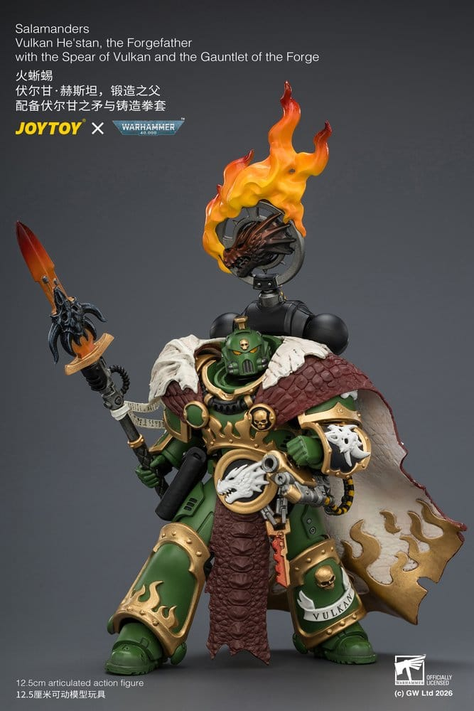 Warhammer Action Figure Salamanders Vulkan He'stan, the Forgefather 13 cm [8]
