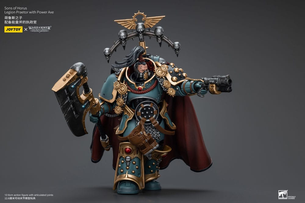 Warhammer The Horus Heresy Action Figure 1/18 Sons of Horus Legion Praetor with Power Axe 12 cm [5]