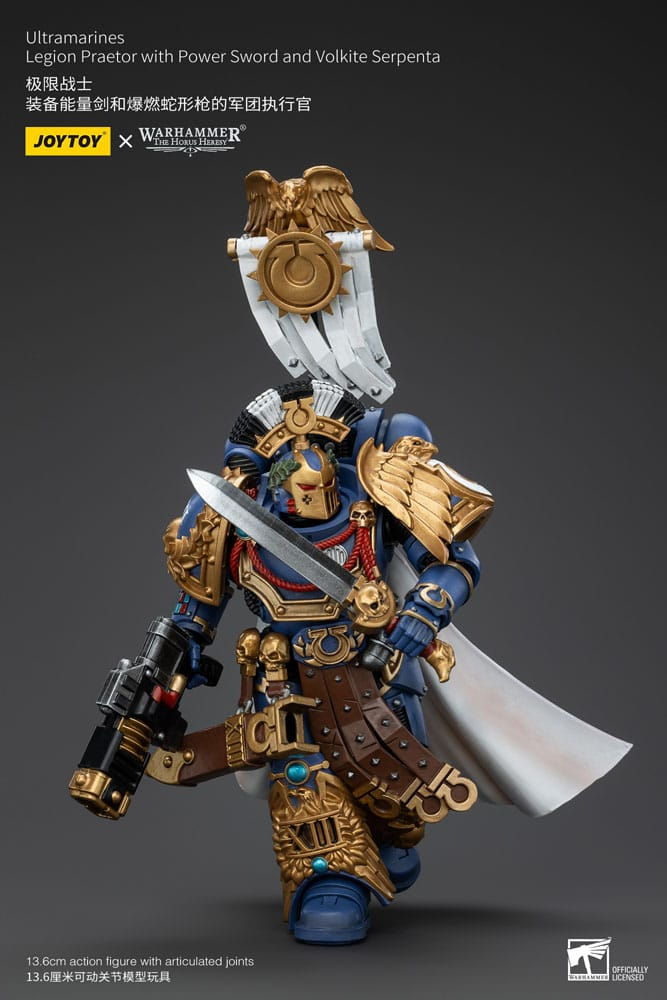 Warhammer The Horus Heresy Action Figure 1/18 Ultramarines Legion Praetor with Power Sword and Volkite Serpenta 20 cm [4]