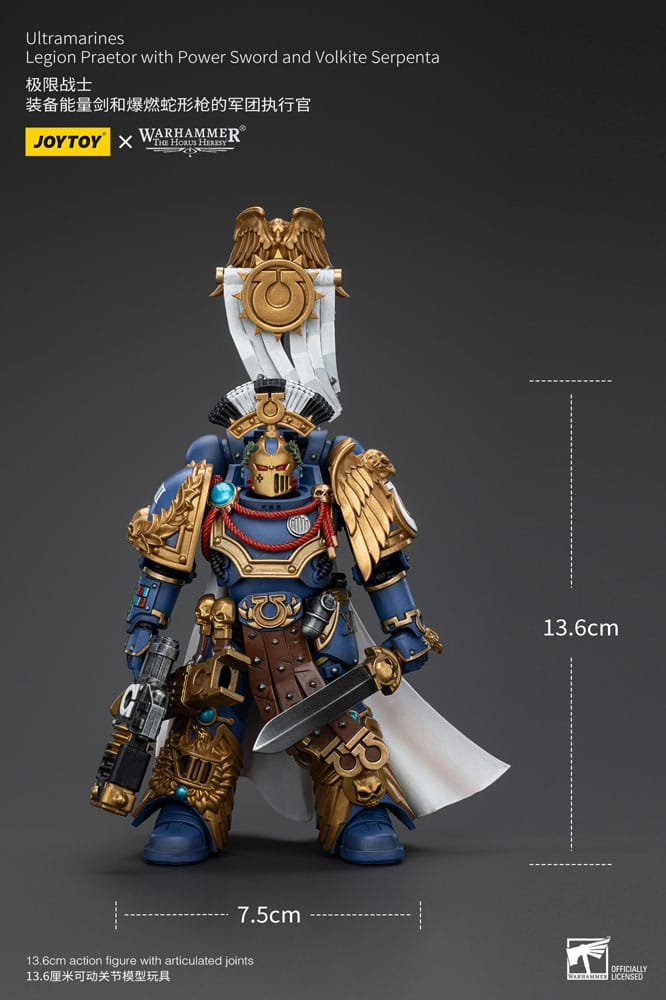 Warhammer The Horus Heresy Action Figure 1/18 Ultramarines Legion Praetor with Power Sword and Volkite Serpenta 20 cm [15]