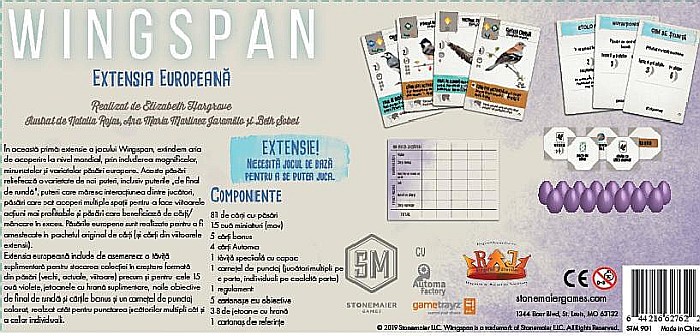 Wingspan: Extensia Europeana RO [2]