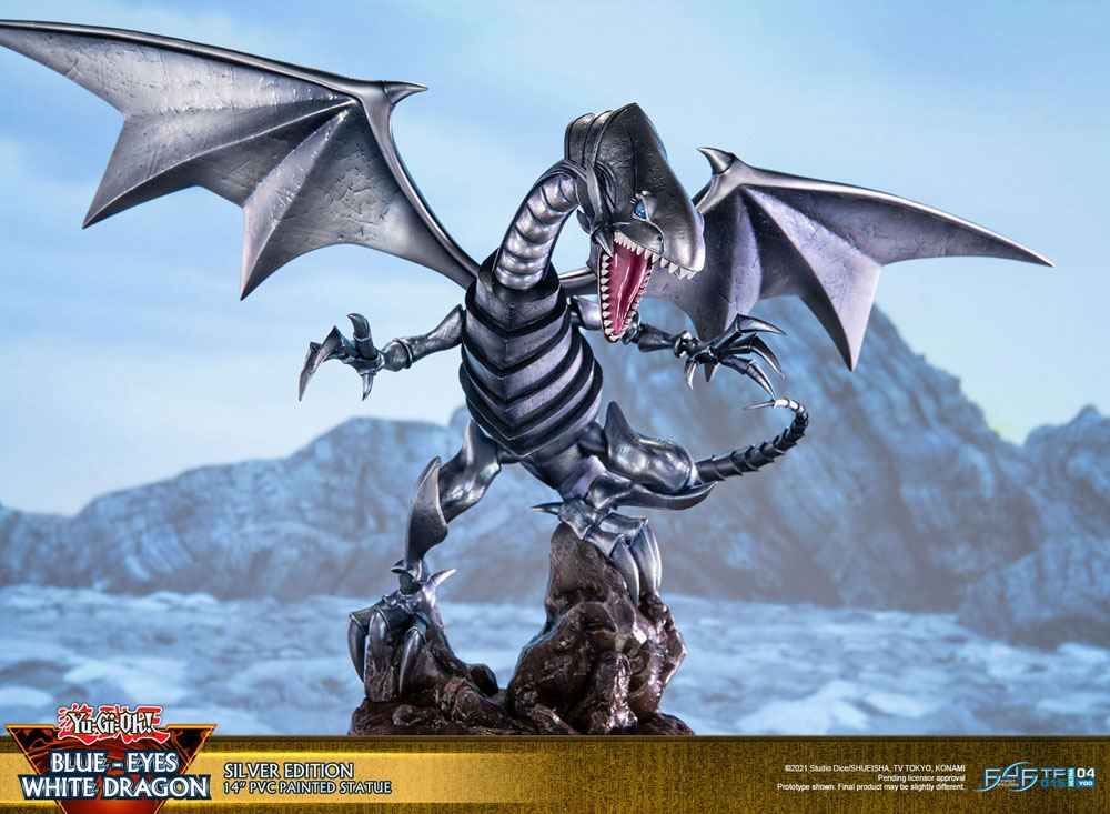 Yu-Gi-Oh! PVC Statue Blue-Eyes White Dragon Silver Edition 35 cm [11]