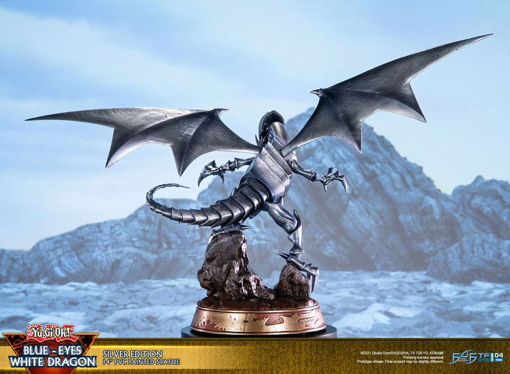 Yu-Gi-Oh! PVC Statue Blue-Eyes White Dragon Silver Edition 35 cm [5]