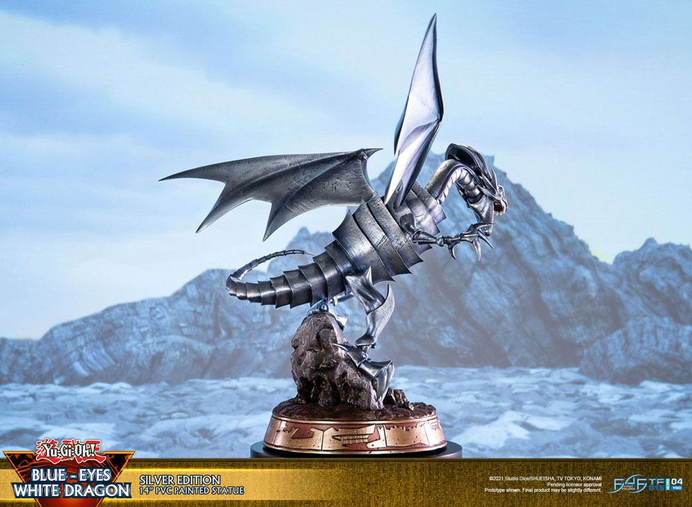Yu-Gi-Oh! PVC Statue Blue-Eyes White Dragon Silver Edition 35 cm [4]