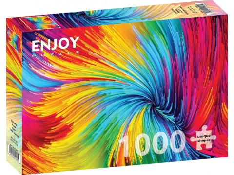 Puzzle - Puzzle 1000 piese Enjoy – Colorful Paint Swirl