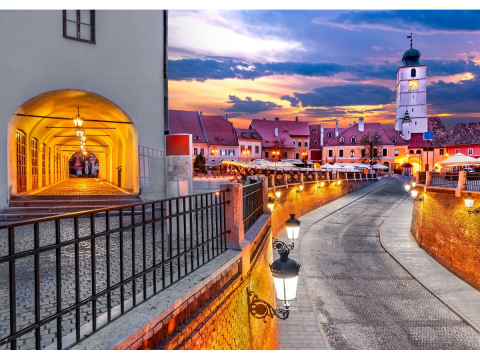 Puzzle 1000 piese Enjoy – Piața Mică Sibiu [1]