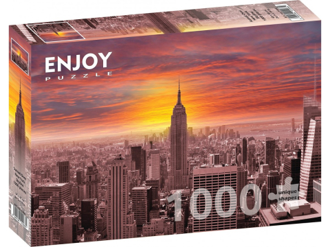 Puzzle 1000 piese - Puzzle 1000 piese Enjoy – Sunset Over New York Skyline