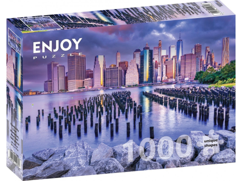 Puzzle - Puzzle 1000 piese Enjoy – Cloudy Sky Over Manhattan, New York