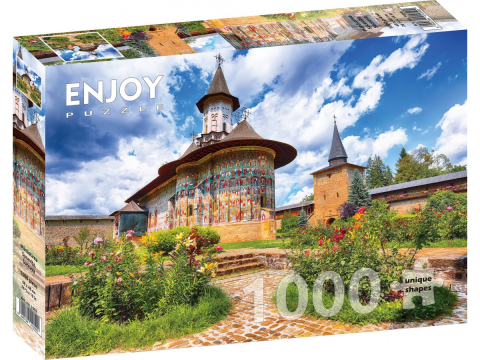 Puzzle - Puzzle 1000 piese Enjoy – Sucevița Monastery, Suceava