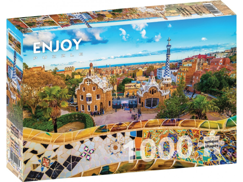 Puzzle - Puzzle 1000 piese Enjoy – View from Park Güell, Barcelona