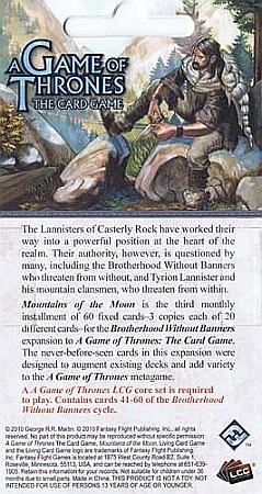 A Game of Thrones: Mountains of the Moon (Chapter Pack) [1]