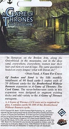 A Game of Thrones: Of Snakes & Sands (Chapter Pack) [1]