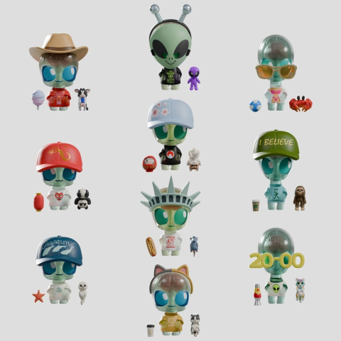 Abducted Mini Figures S1 9 cm Blind Box Display (9) [15]