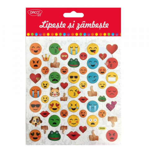Abtibilduri - Abtibild - AB025 Smiley Face Lipeste si zambeste DACO