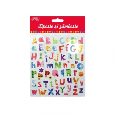 Abtibilduri - Abtibild - AB039 Litere Vesele Lipeste si zambeste DACO