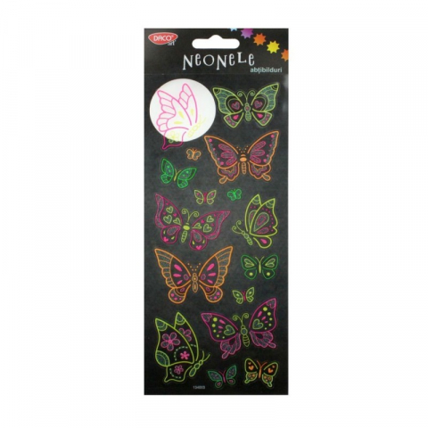 Rechizite, Creativitate, Hobby - Abtibild - AB045 Fluturi Neonele DACO