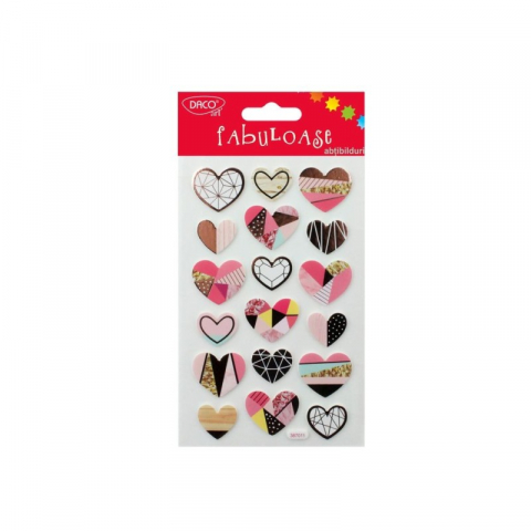 Rechizite, Creativitate, Hobby - Abtibild - AB049 Inimi Fabuloase DACO