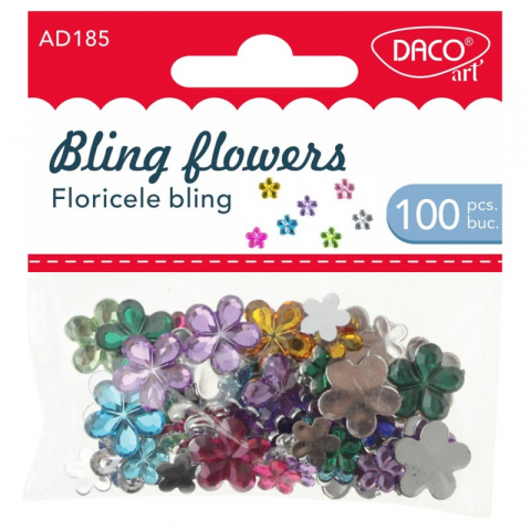 Rechizite, Creativitate, Hobby - Accesorii craft - AD185 Floricele bling DACO