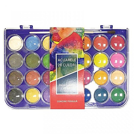 Rechizite, Creativitate, Hobby - Acuarele 28 culori DACO AR280