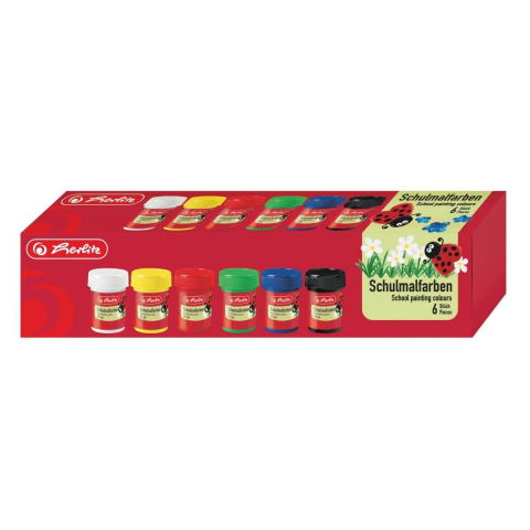 Rechizite, Creativitate, Hobby - Acuarele guase – set 6 culori opace x 20 ml, solubile in apa