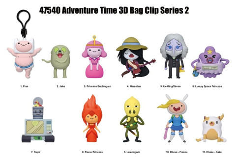 Fashion & Accessories - Adventure Time 3D PVC Bag Clips Series 2 Blind Bag Display (24)