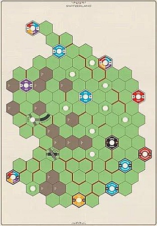 Age of Steam Deluxe Expansion: New England/Pittsburgh & Switzerland Maps [1]