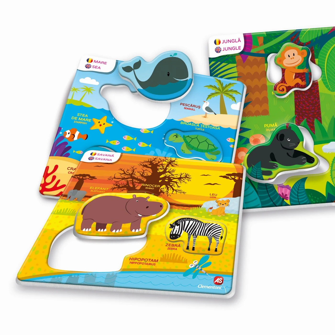 Agerino Habitatul Animalutelor - Joc Educativ de Asociere 24 Piese [1]