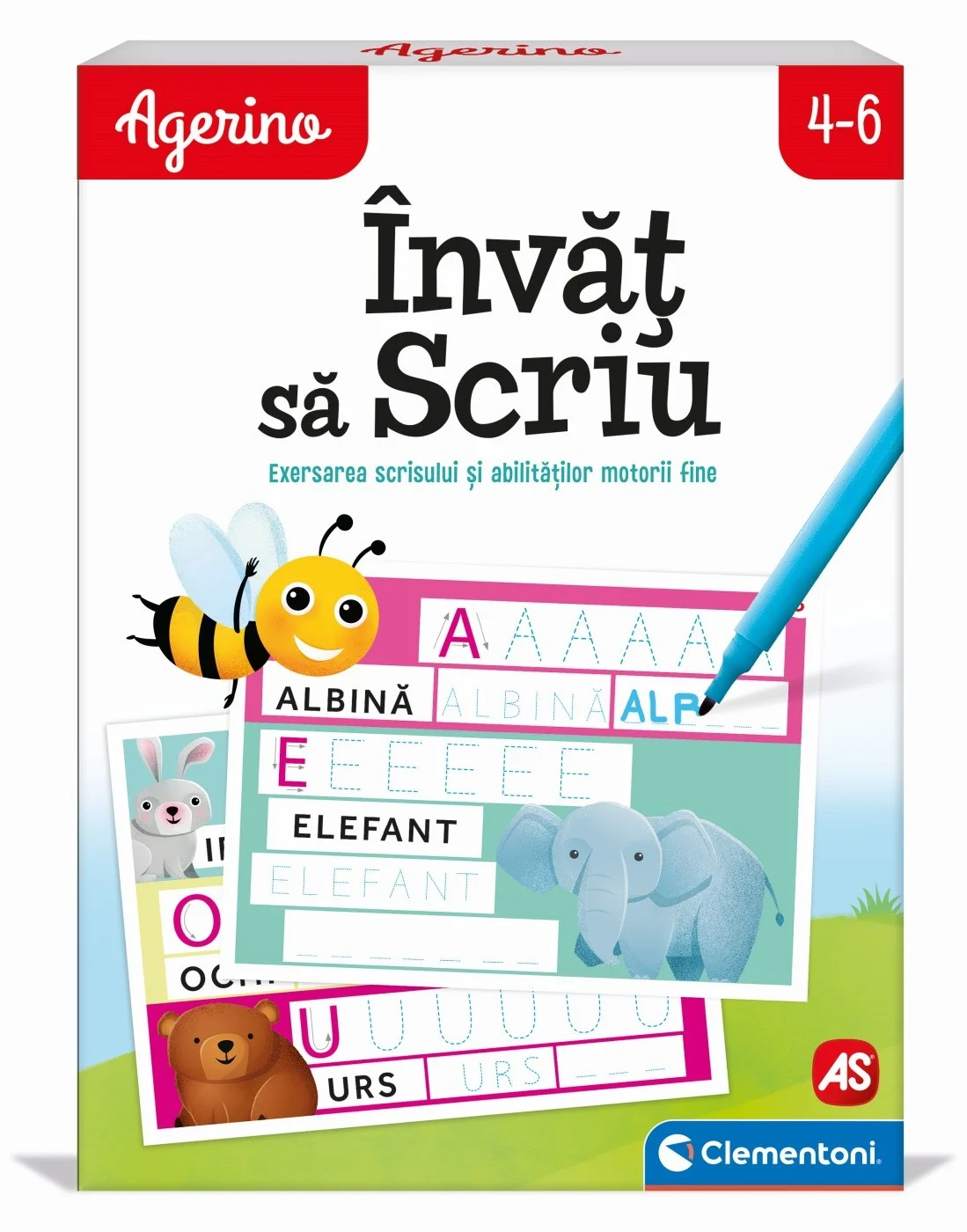 Noutati - Agerino Invat sa Scriu - Joc Educativ cu 8 Planse Reutilizabile
